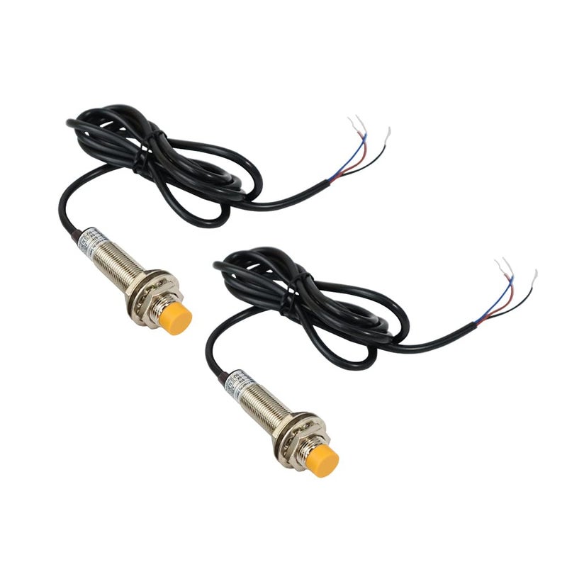 A-TO 2Pcs M12 Proximity Switch NPN NO Inductive Proximity Sensor Approach Sensor,lj12a3-4-z/bx,for 3D Printer Probe Bed Leveling,Replace Small Switches and Limit Switches - Image 1